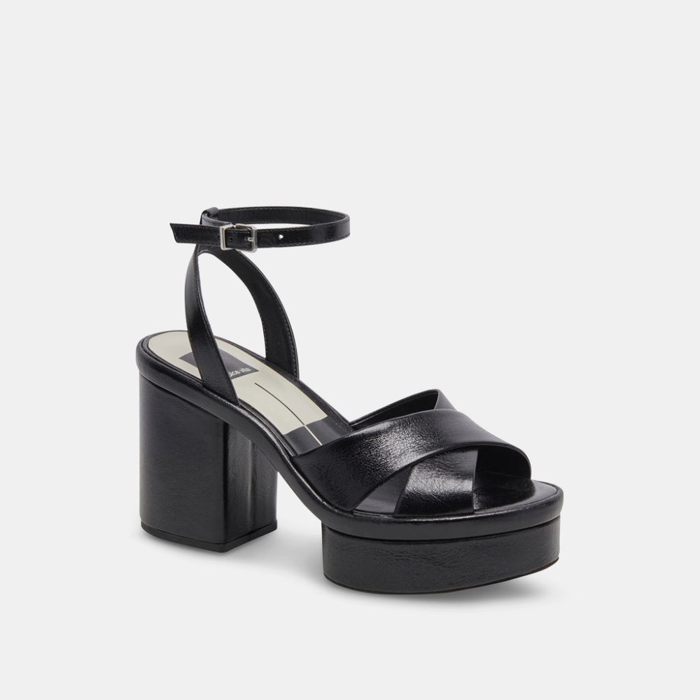Dolce Vita Laisha Heels Midnight Crinkle Patent
