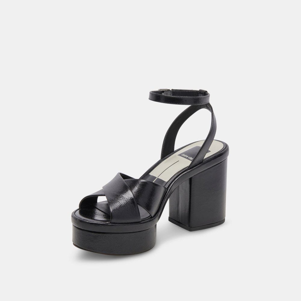 Dolce Vita Laisha Heels Midnight Crinkle Patent
