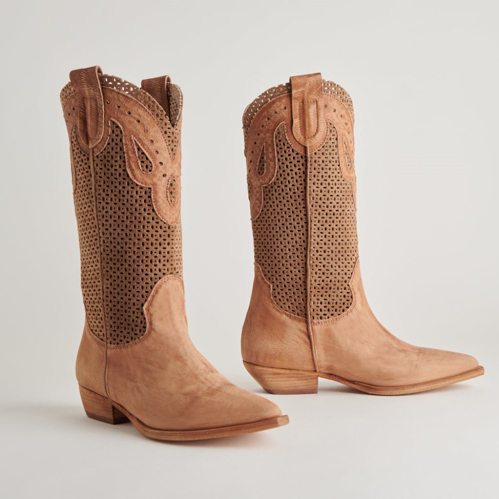 Dolce Vita Ranch Boots Dk Brown Suede