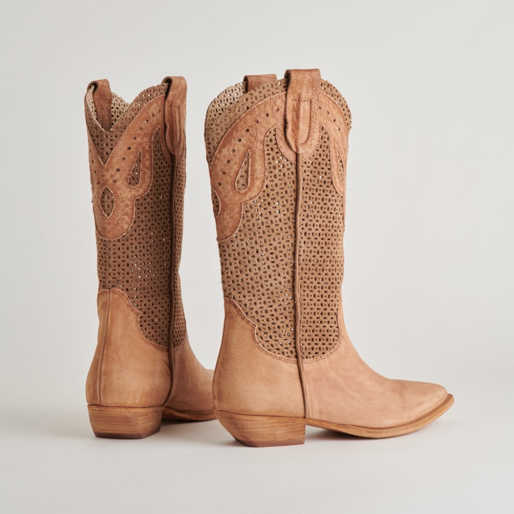 Dolce Vita Ranch Boots Dk Brown Suede