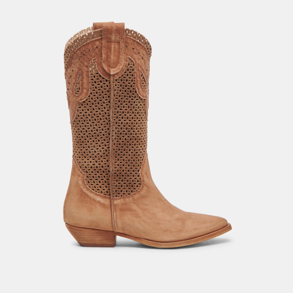 Dolce Vita Ranch Boots Dk Brown Suede