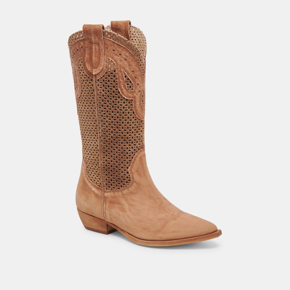 Dolce Vita Ranch Boots Dk Brown Suede