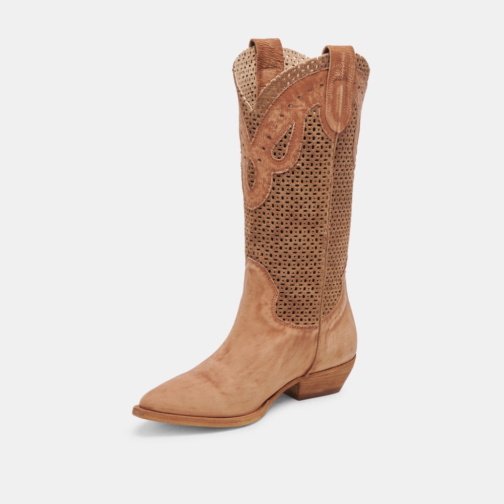 Dolce Vita Ranch Boots Dk Brown Suede