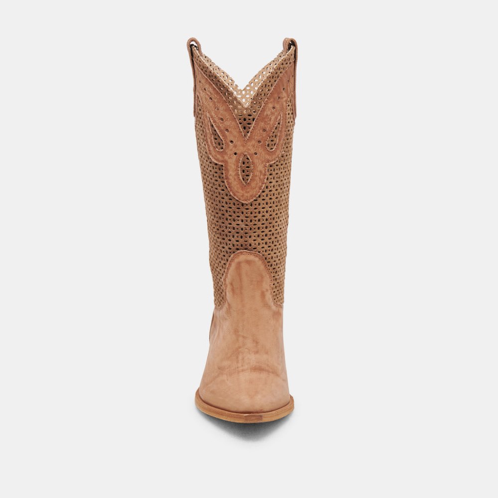 Dolce Vita Ranch Boots Dk Brown Suede