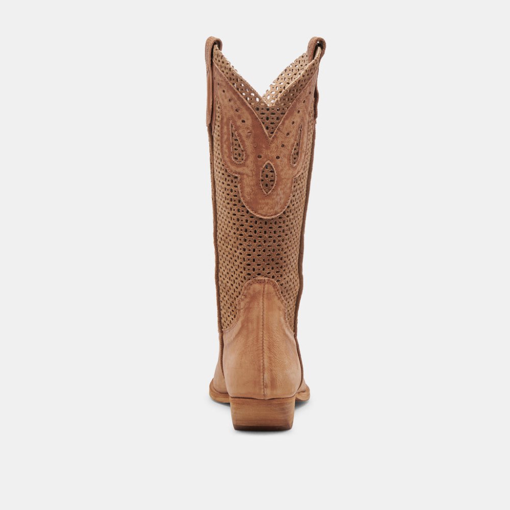 Dolce Vita Ranch Boots Dk Brown Suede