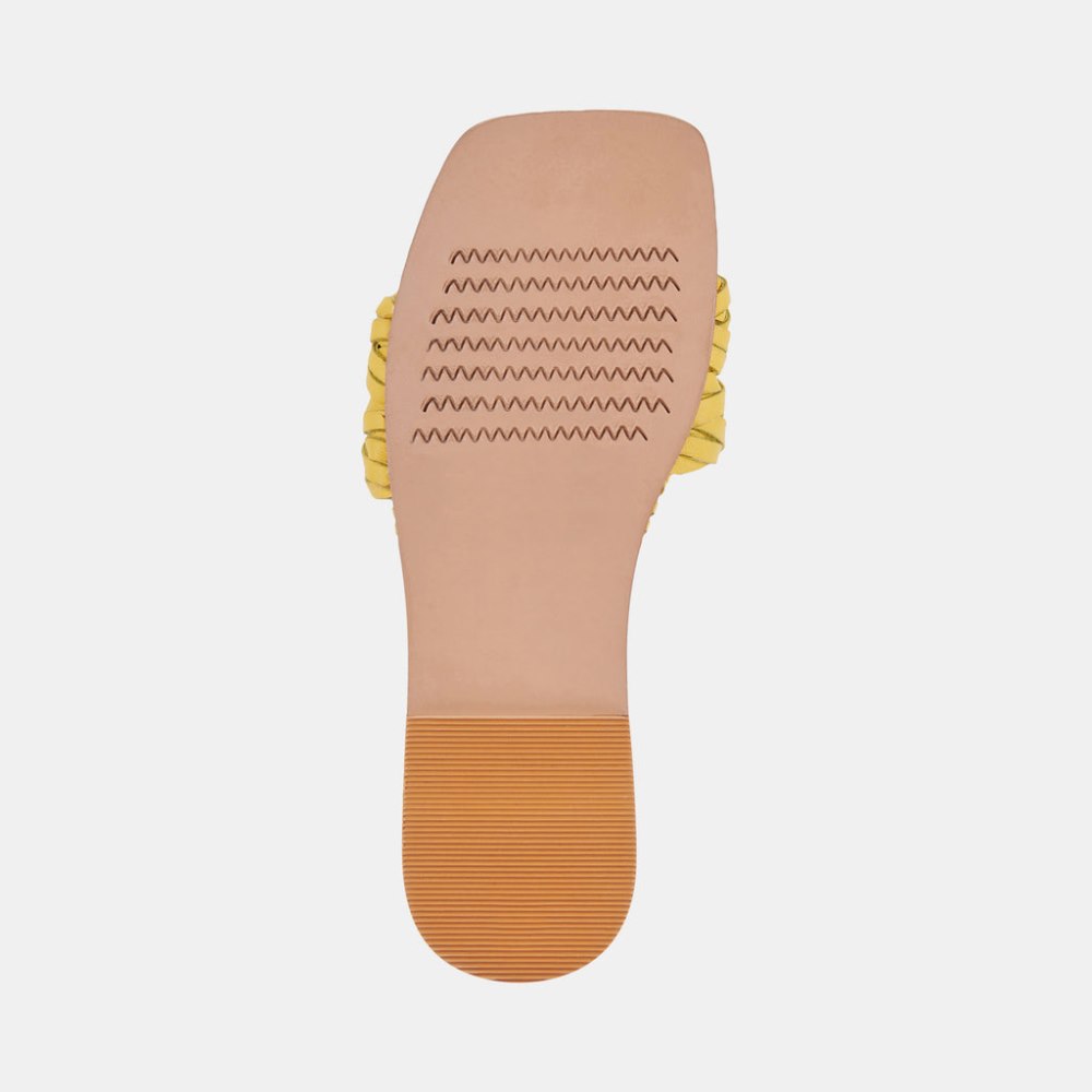 Dolce Vita Avanna Sandals Yellow Leather