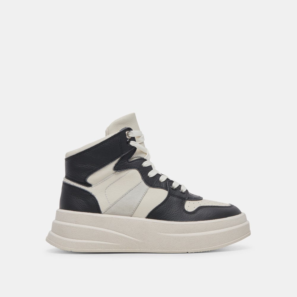 Dolce Vita Brax Sneaker White Black Leather