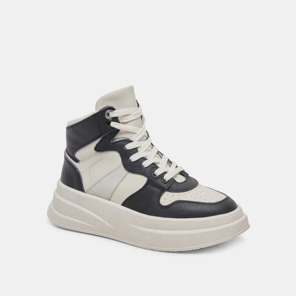 Dolce Vita Brax Sneaker White Black Leather