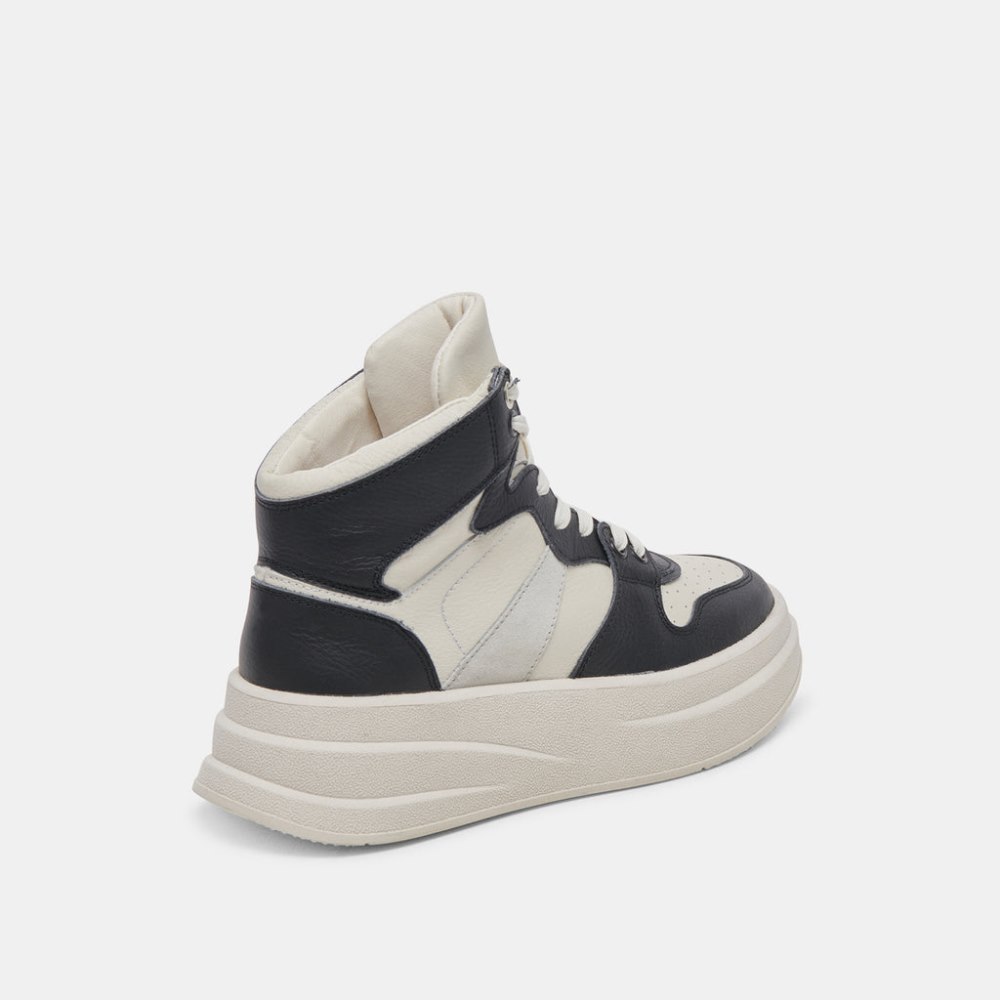 Dolce Vita Brax Sneaker White Black Leather