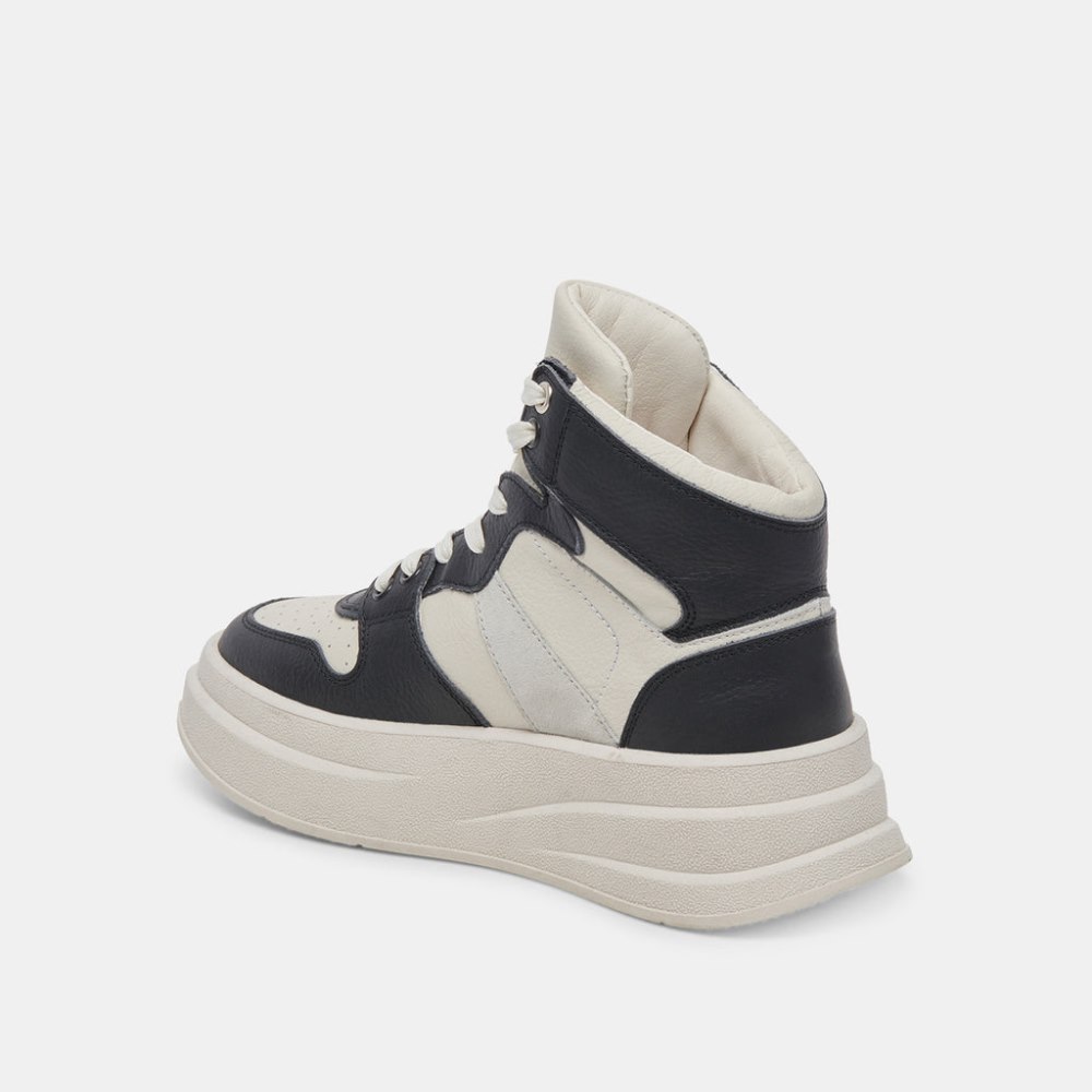 Dolce Vita Brax Sneaker White Black Leather