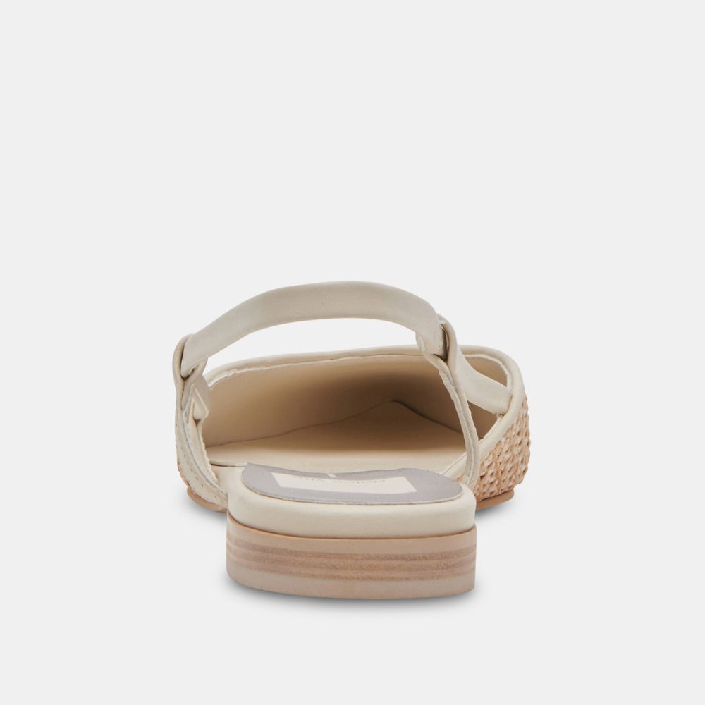 Dolce Vita Narah Flats White Natural Raffia
