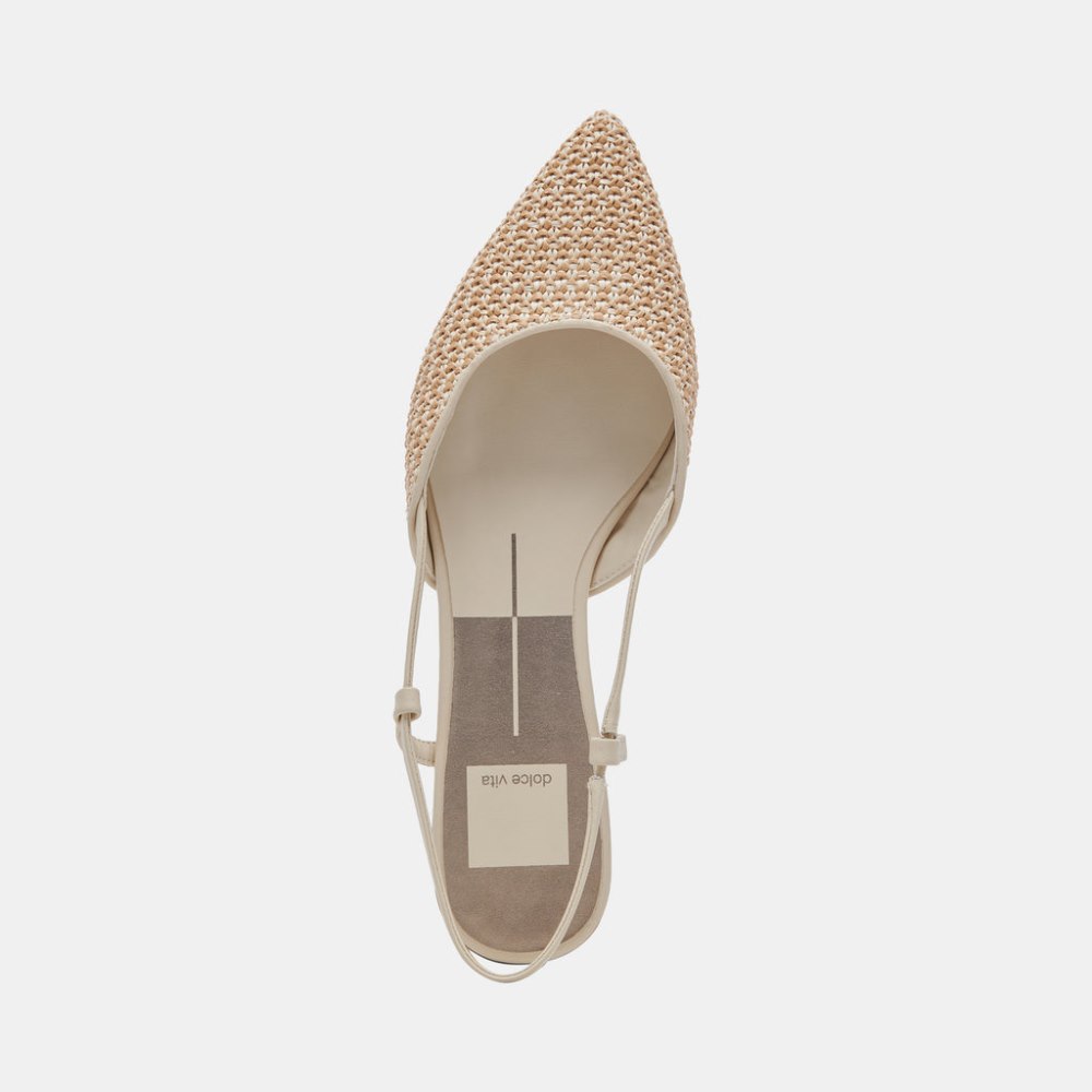 Dolce Vita Narah Flats White Natural Raffia