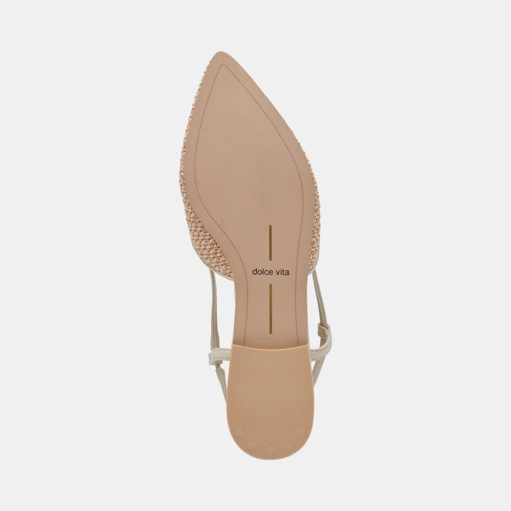 Dolce Vita Narah Flats White Natural Raffia