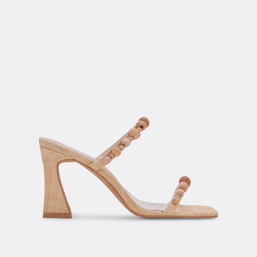 Dolce Vita Naja Heels Beachwood Raffia
