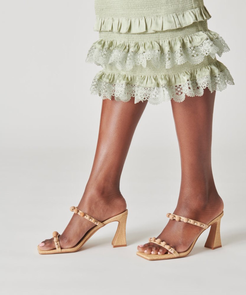 Dolce Vita Naja Heels Beachwood Raffia