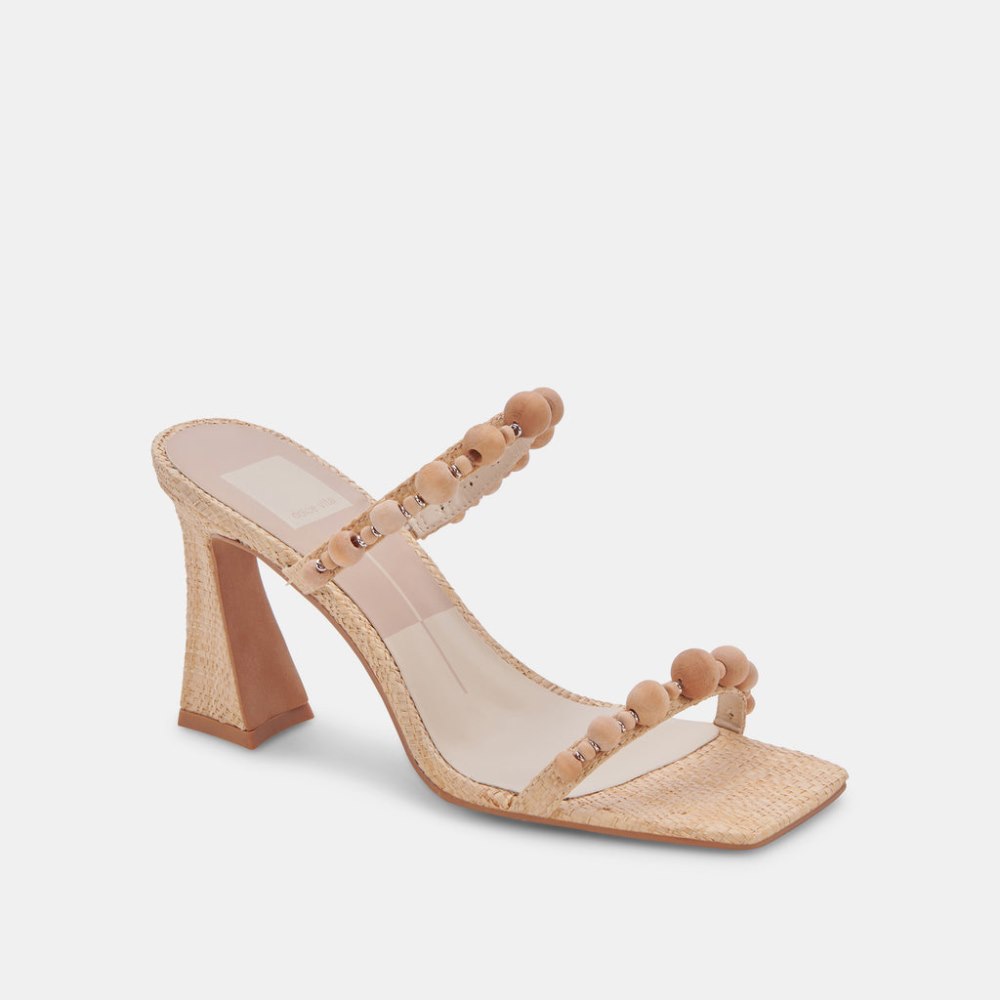 Dolce Vita Naja Heels Beachwood Raffia