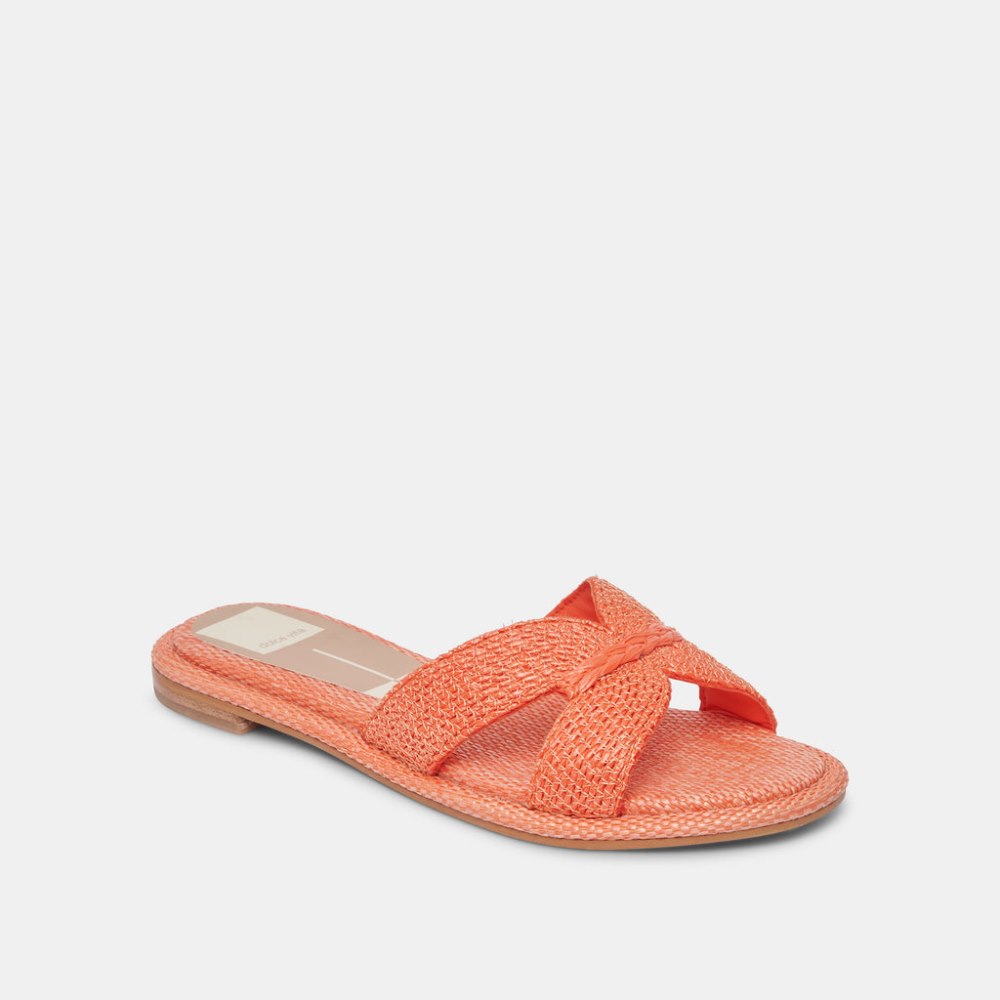 Dolce Vita Atomic Sandals Orange Raffia