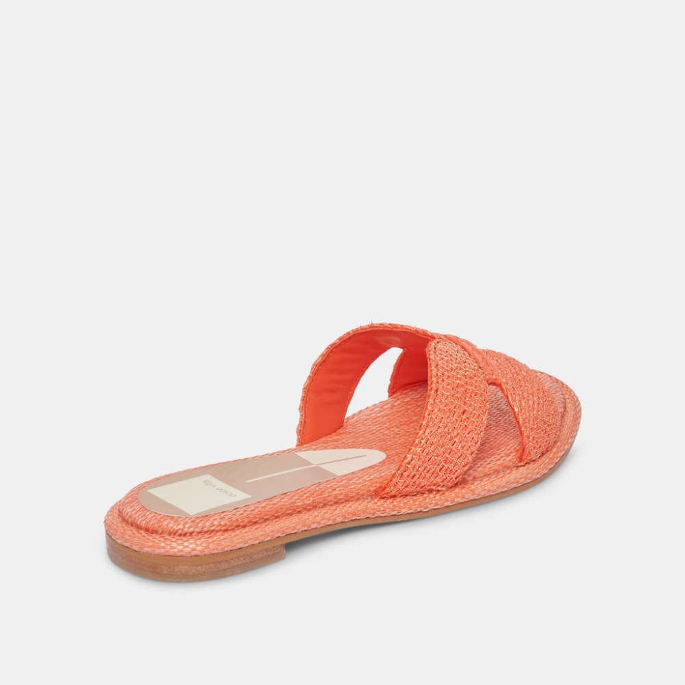 Dolce Vita Atomic Sandals Orange Raffia