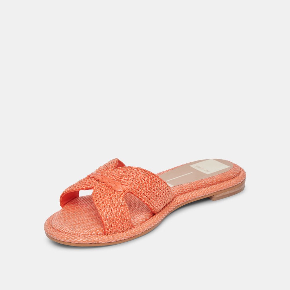 Dolce Vita Atomic Sandals Orange Raffia