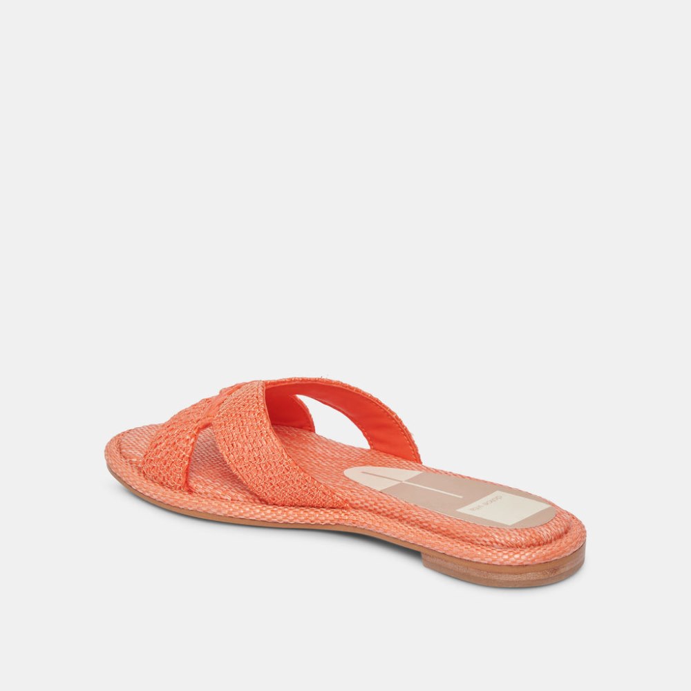 Dolce Vita Atomic Sandals Orange Raffia