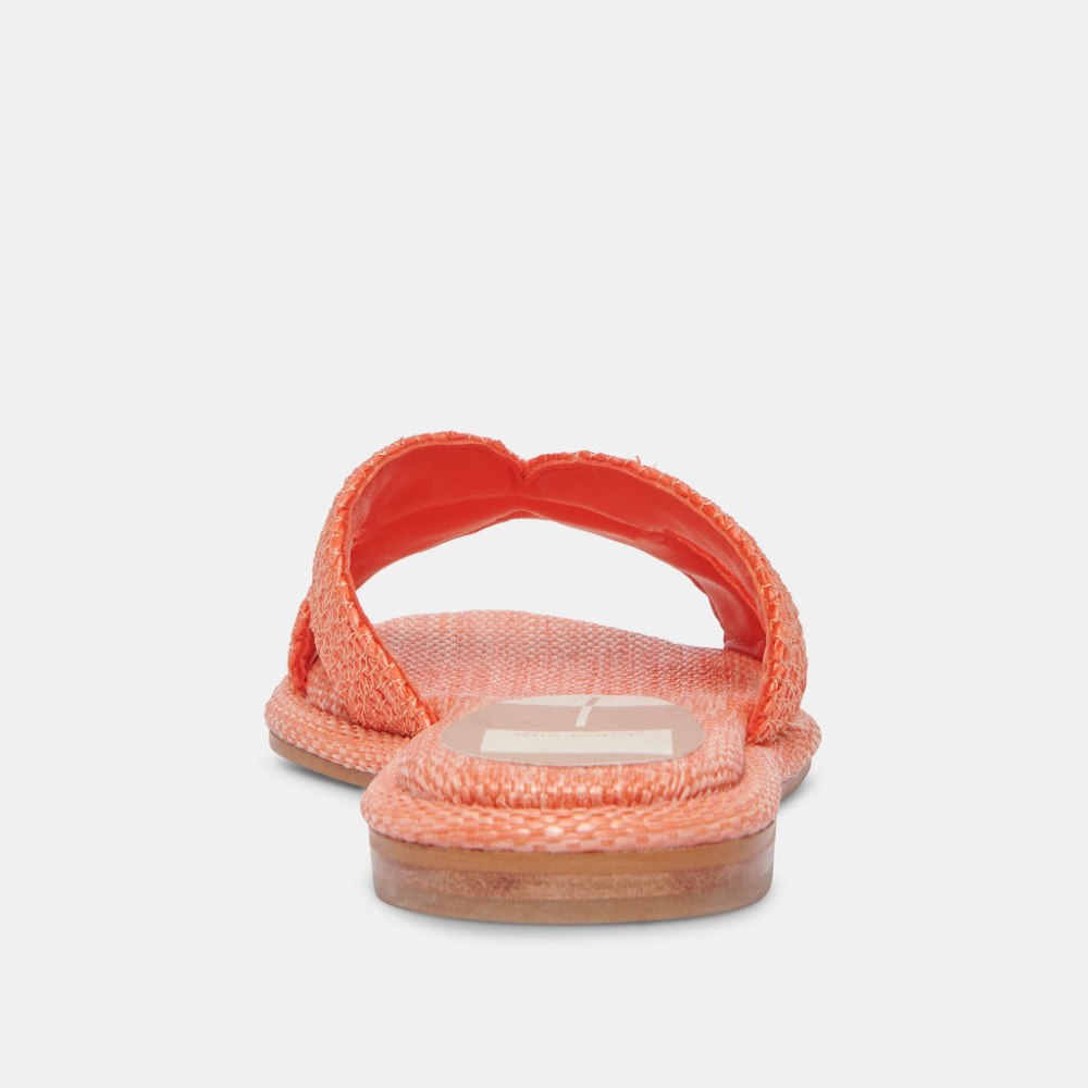 Dolce Vita Atomic Sandals Orange Raffia