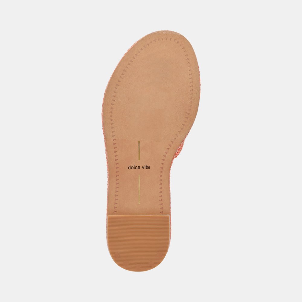 Dolce Vita Atomic Sandals Orange Raffia