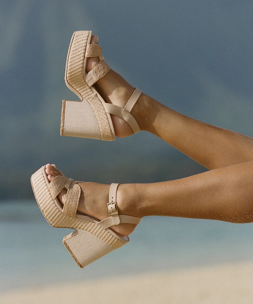 Dolce Vita Cale Heels Lt Natural Raffia