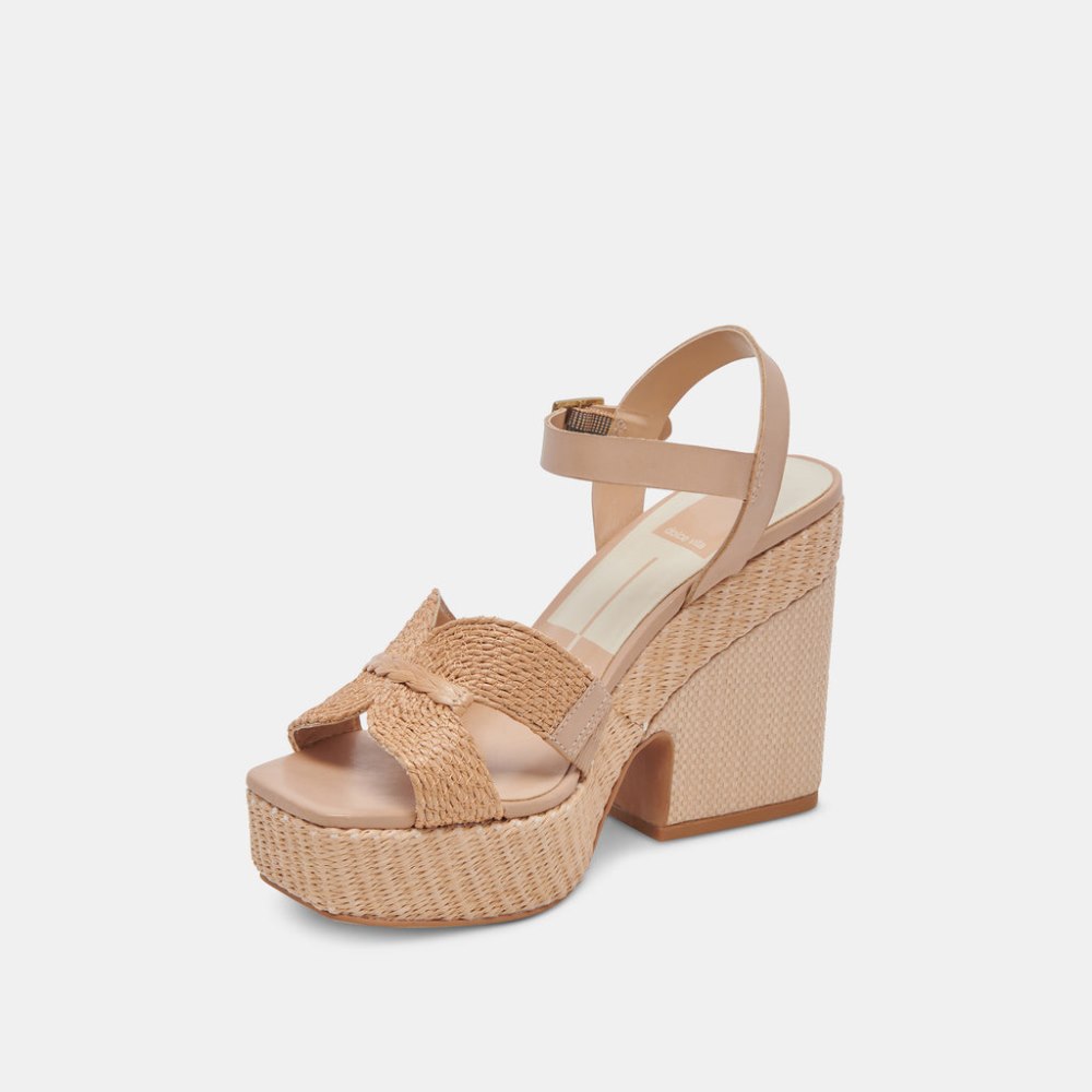 Dolce Vita Cale Heels Lt Natural Raffia