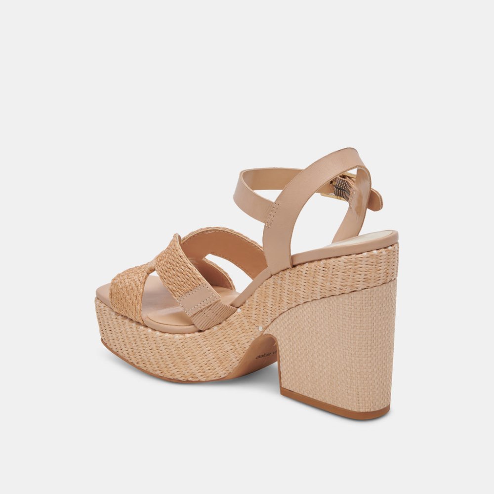 Dolce Vita Cale Heels Lt Natural Raffia
