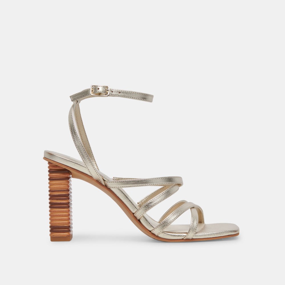 Dolce Vita Jenko Heels Platinum Metallic Leather
