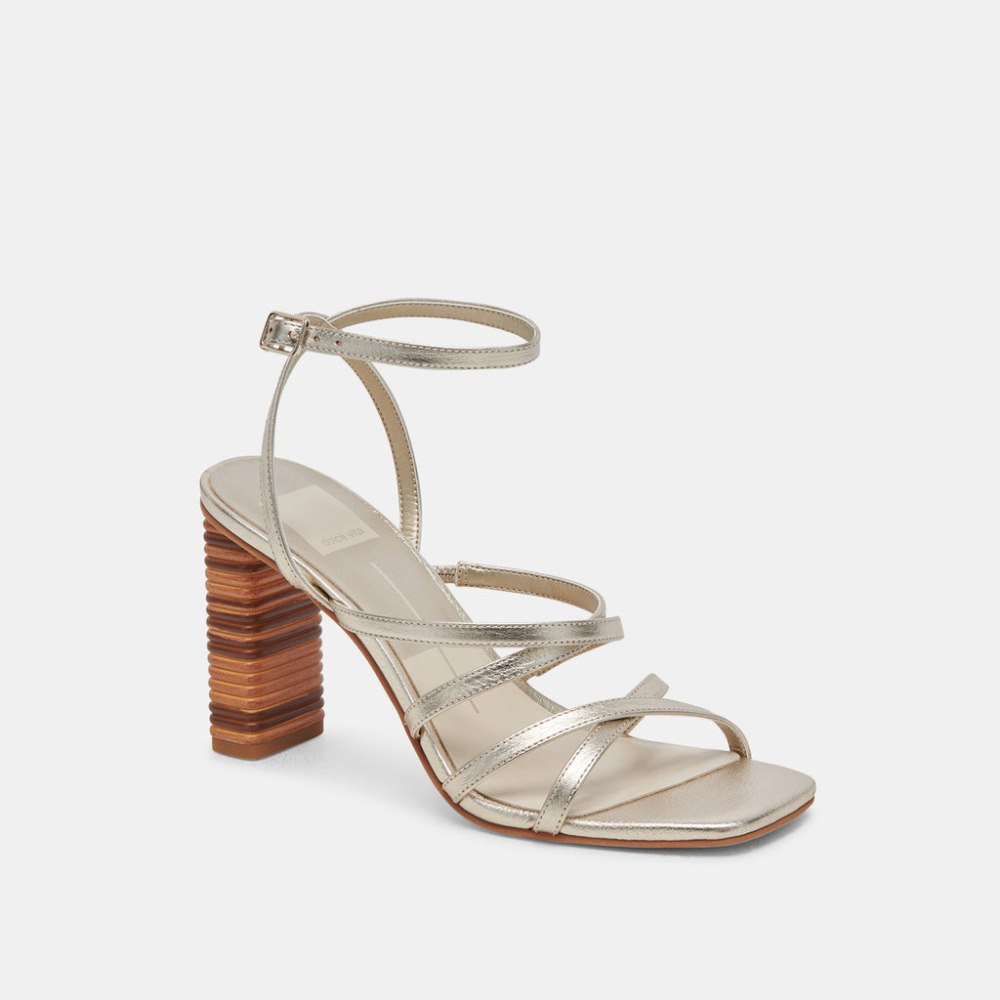Dolce Vita Jenko Heels Platinum Metallic Leather