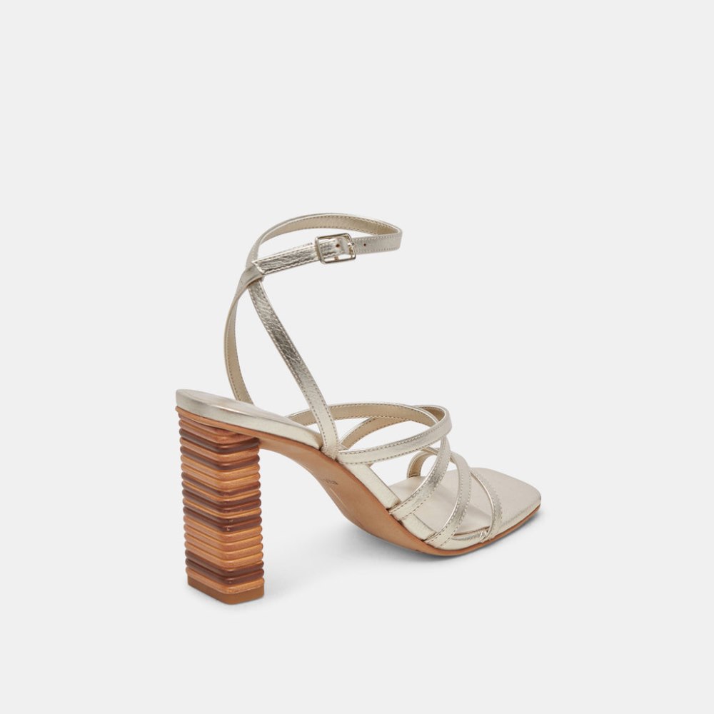 Dolce Vita Jenko Heels Platinum Metallic Leather