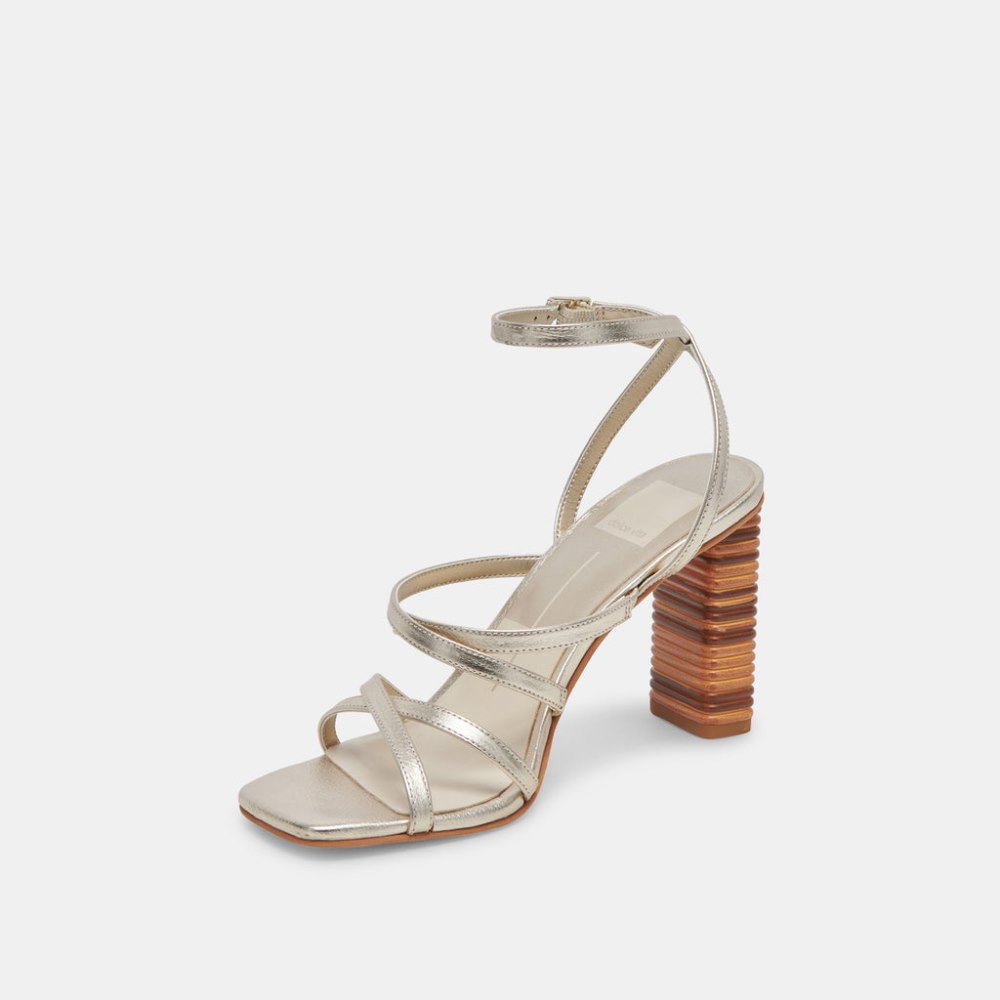 Dolce Vita Jenko Heels Platinum Metallic Leather