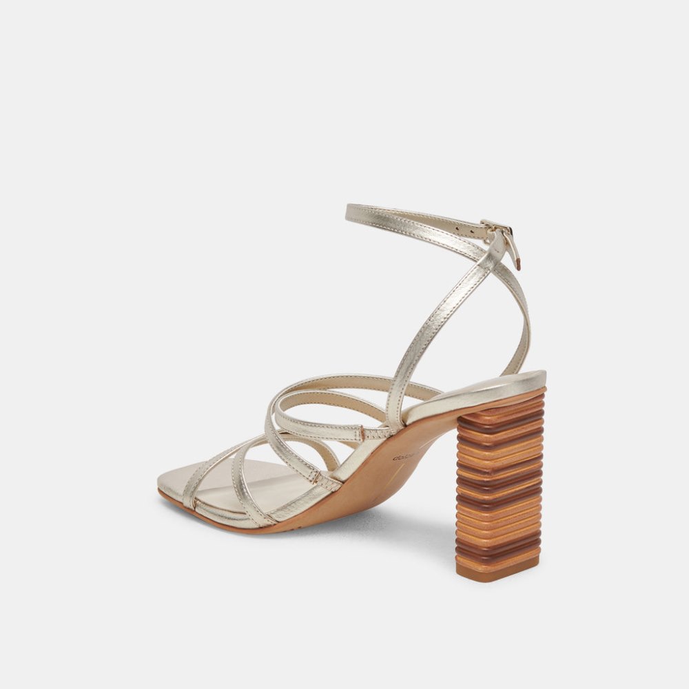 Dolce Vita Jenko Heels Platinum Metallic Leather