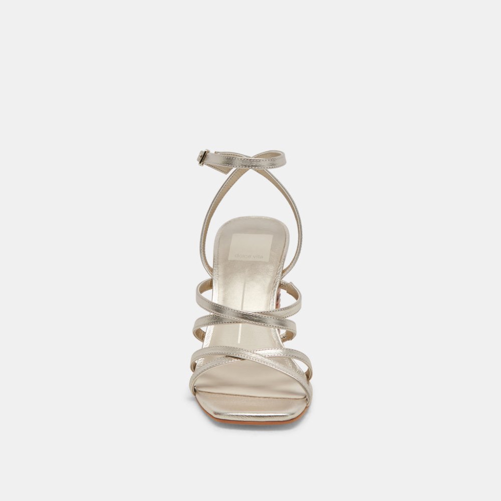 Dolce Vita Jenko Heels Platinum Metallic Leather