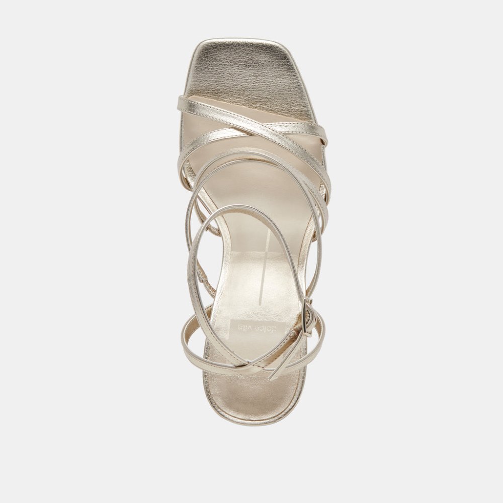 Dolce Vita Jenko Heels Platinum Metallic Leather