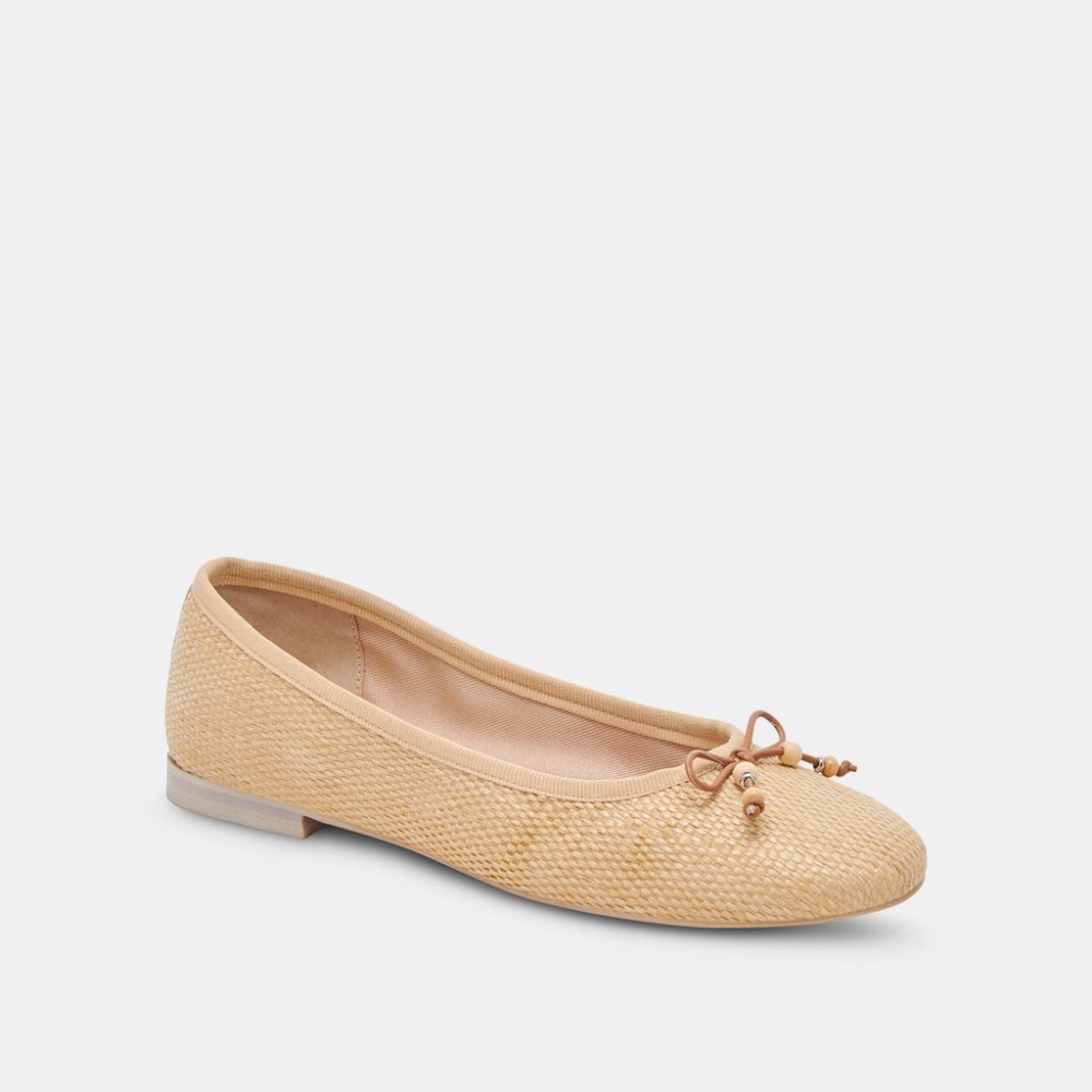 Dolce Vita Cacy Ballet Flats Natural Raffia