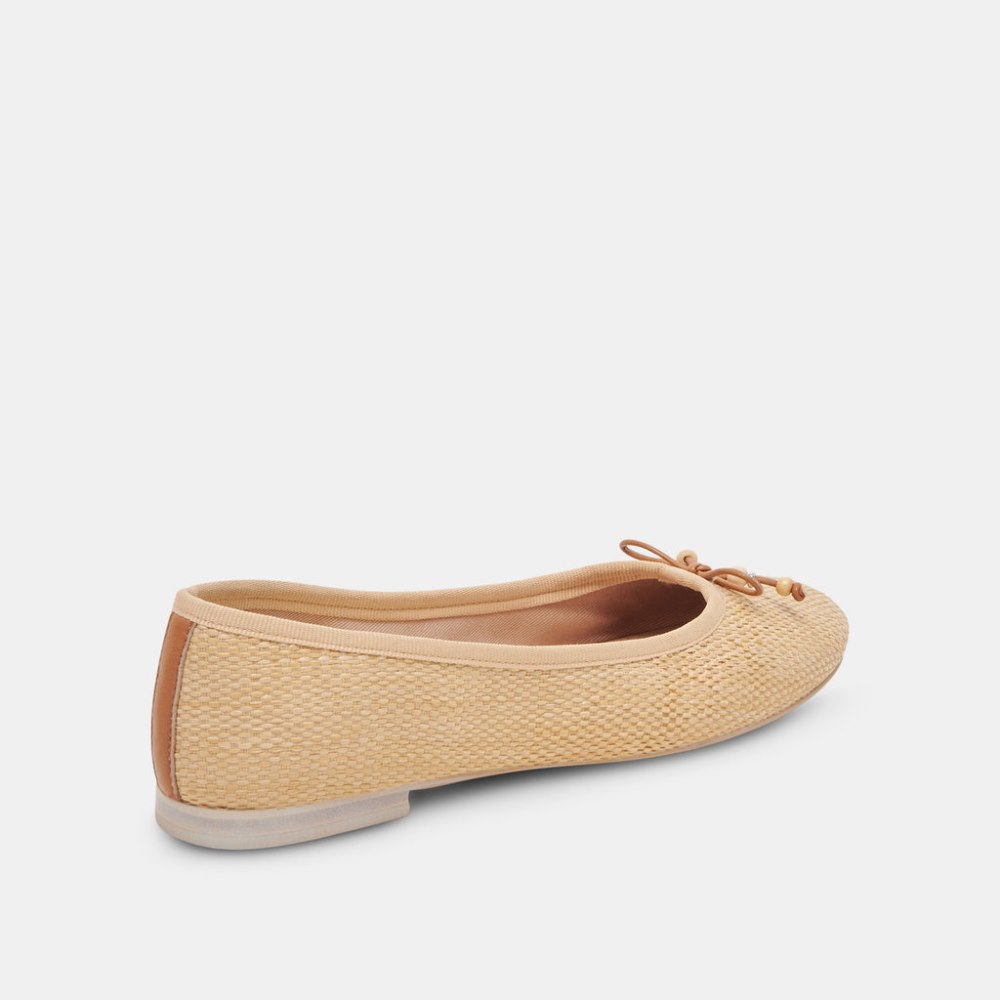 Dolce Vita Cacy Ballet Flats Natural Raffia