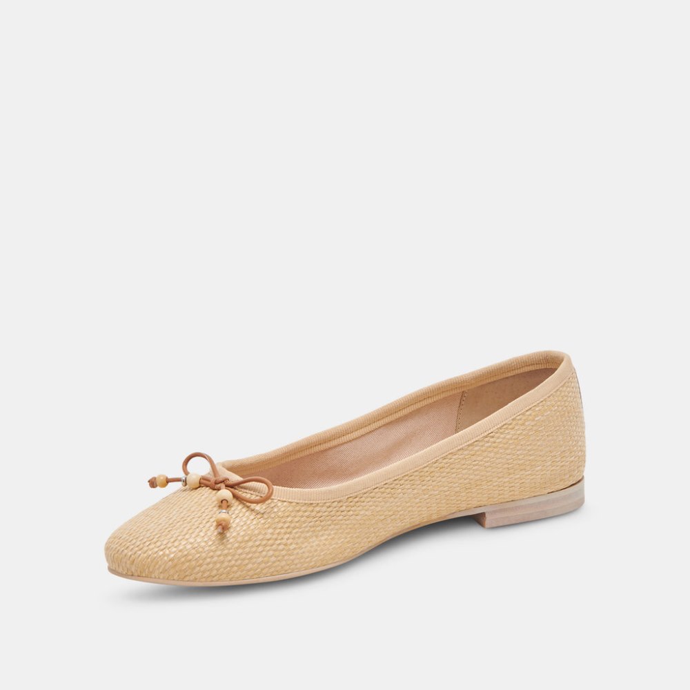 Dolce Vita Cacy Ballet Flats Natural Raffia