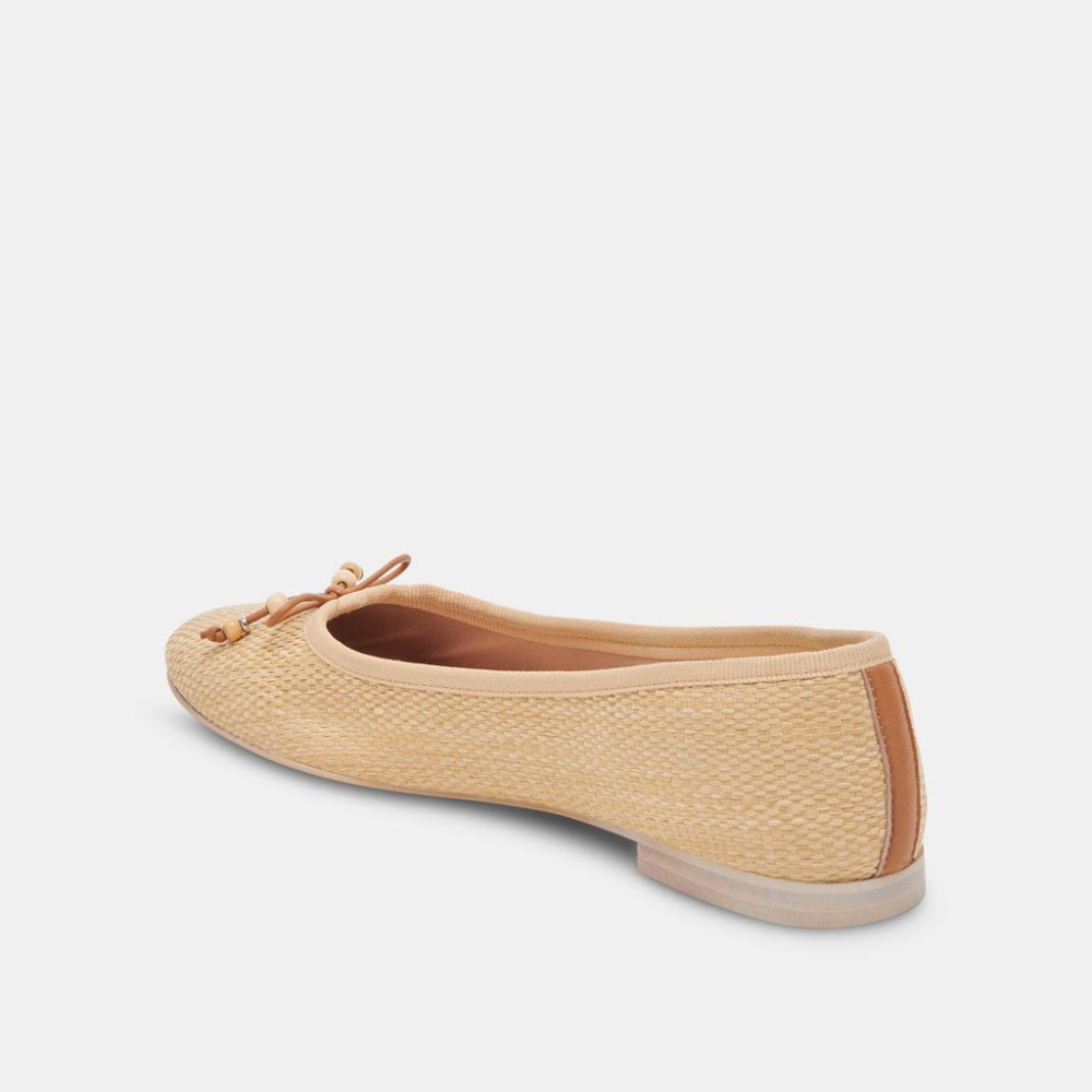 Dolce Vita Cacy Ballet Flats Natural Raffia