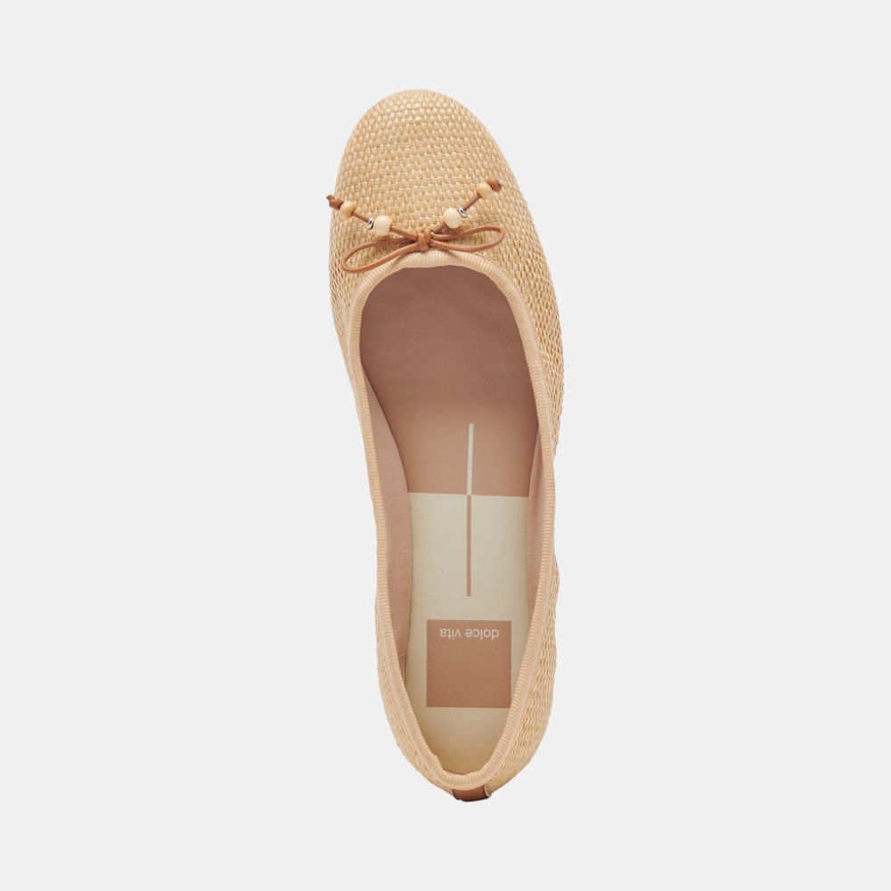 Dolce Vita Cacy Ballet Flats Natural Raffia