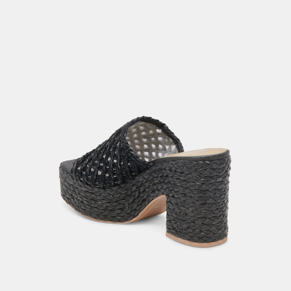 Dolce Vita Lisha Heels Onyx Raffia