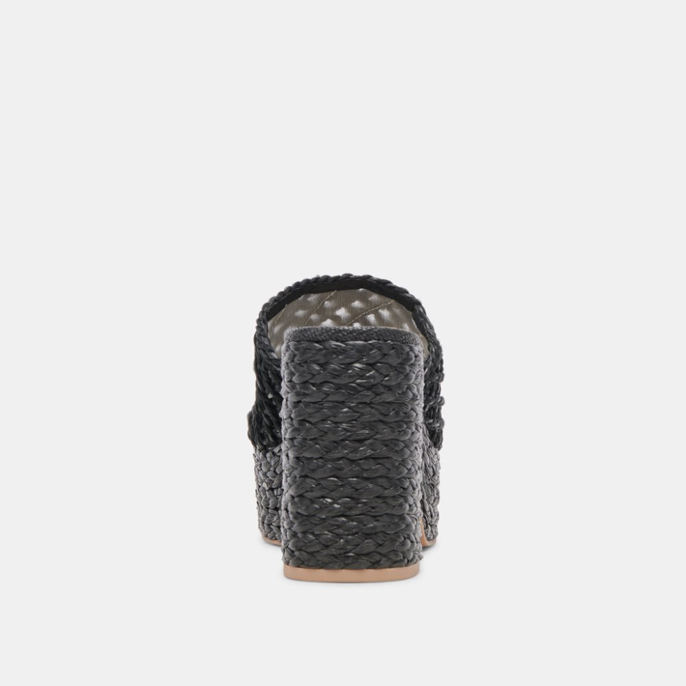 Dolce Vita Lisha Heels Onyx Raffia