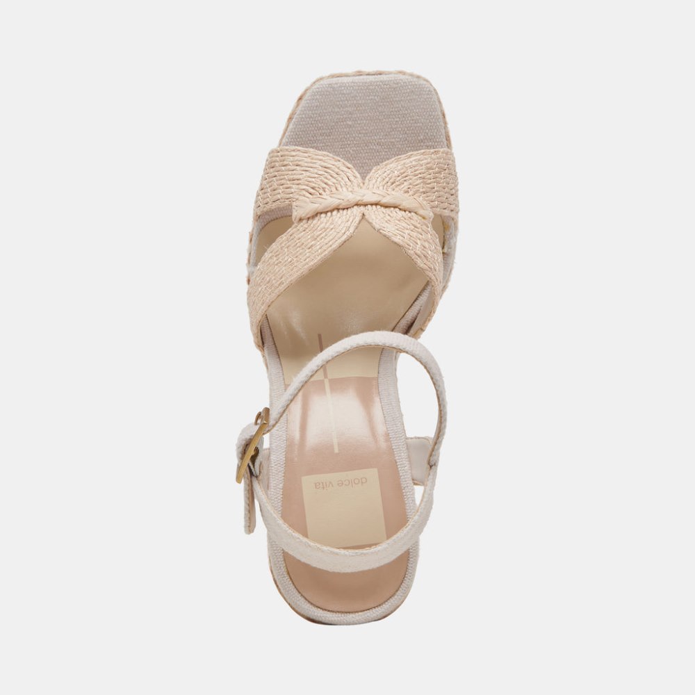 Dolce Vita Cale Heels Citrus Multi Raffia