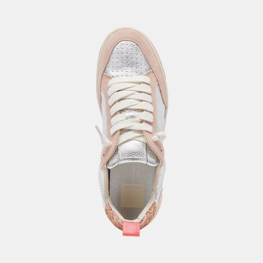 Dolce Vita Calil Sneakers Blush Multi Metallic Leather