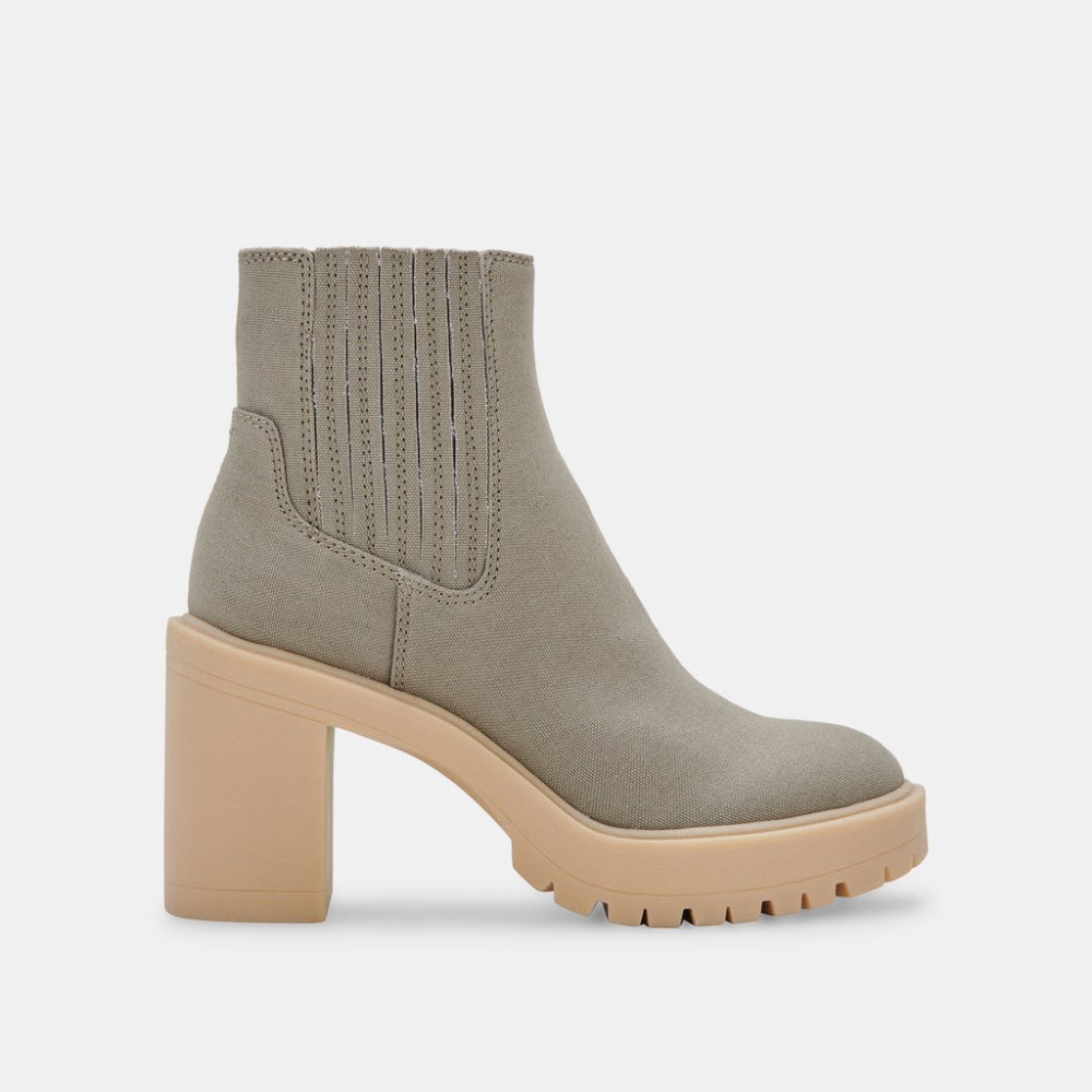 Dolce Vita Caster Booties Sage Canvas