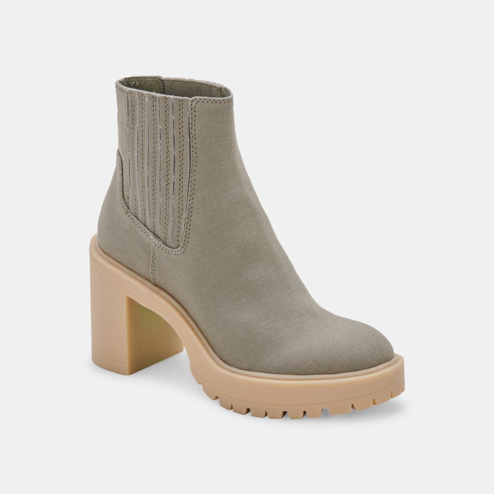 Dolce Vita Caster Booties Sage Canvas