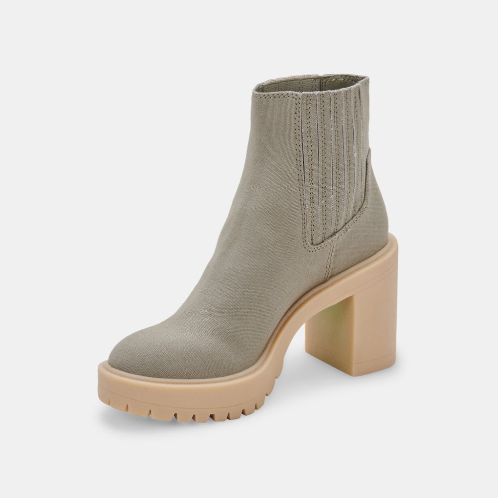 Dolce Vita Caster Booties Sage Canvas