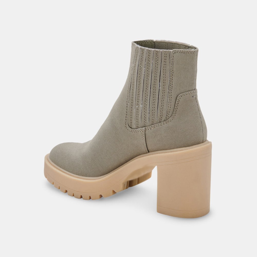 Dolce Vita Caster Booties Sage Canvas