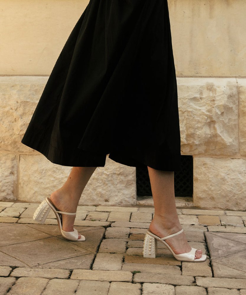 Dolce Vita Jemmy Pearl Heels Vanilla Silk